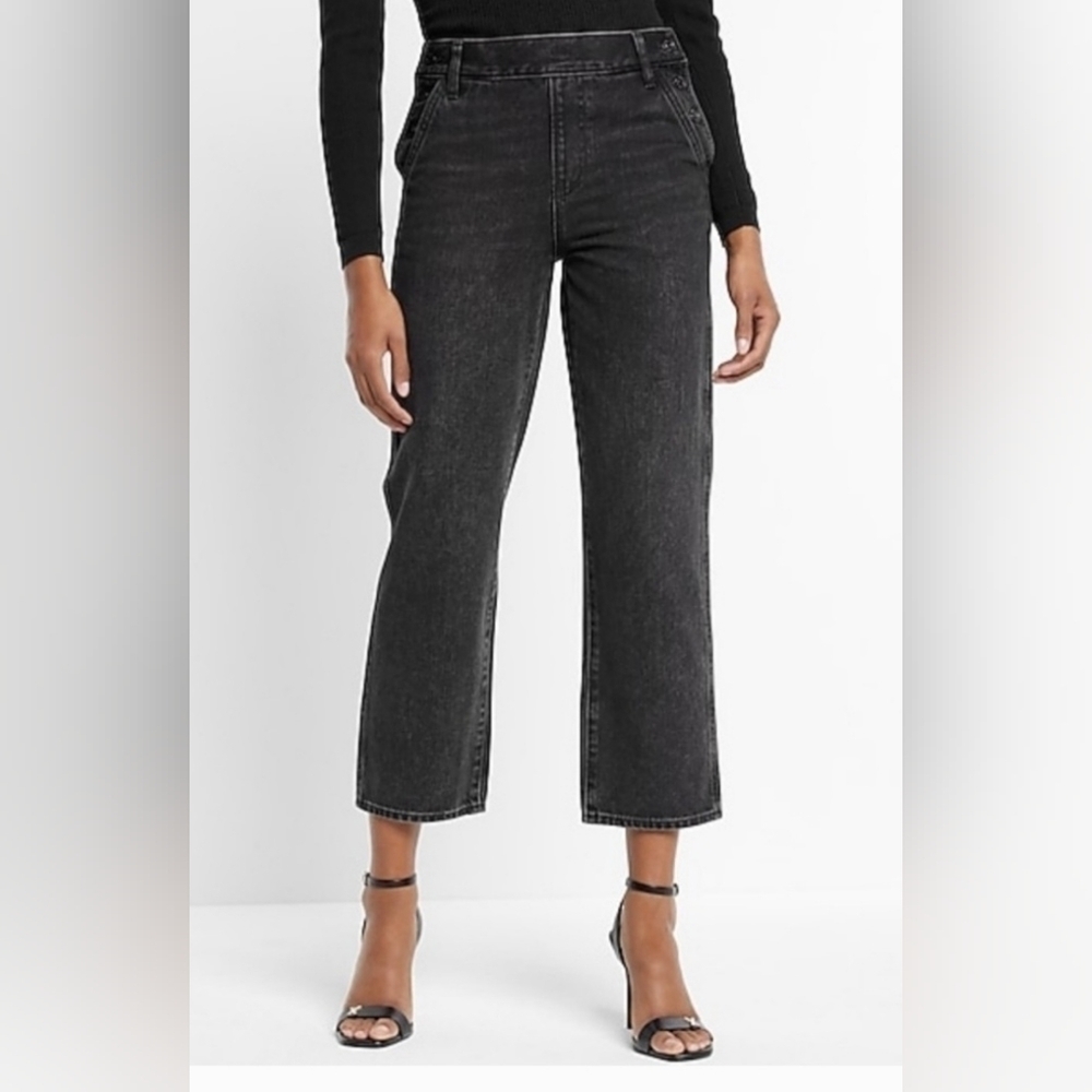 Express High Waisted Ankle Jeans